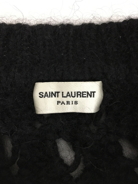 メンズラグ衣料 SAINT LAURENT 18AW アルパカ混モヘアニット (L)