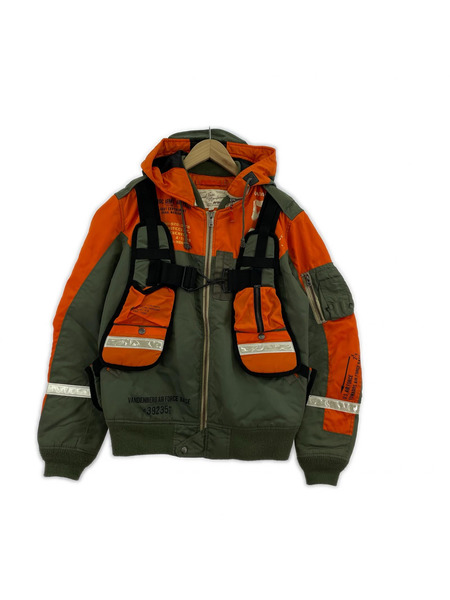 AVIREX ミリタリージャケット L-2カスタムジャケット オリーブ(L)[値下]