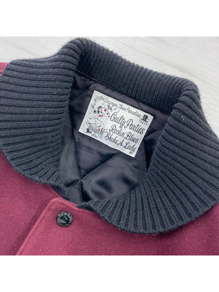 WACKO MARIA ジャケット スタジャン ショールカラー 赤