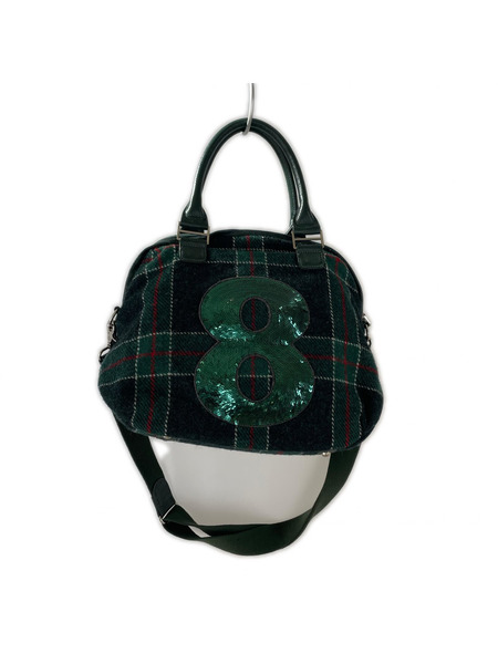 muta ハンドバッグ Harris tweed ウール チェック 2WAY