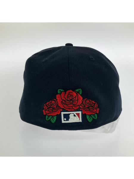 NEW ERA キャップ 59FIFTY Floral NY クーパーズタウン ネイビー