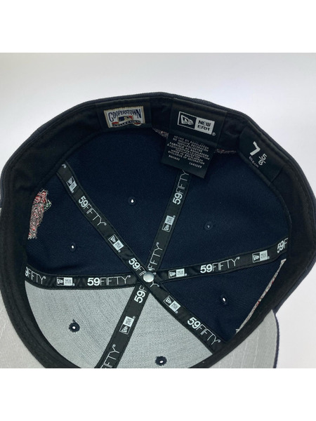 NEW ERA キャップ 59FIFTY Floral NY クーパーズタウン ネイビー