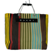 MARNI ハンドバッグ ストライプ/マーケットバッグ
