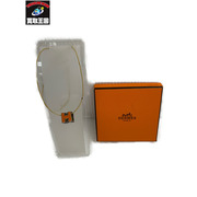 エルメス　HERMES　カージュアッシュ　Ｈキューブ　ネックレス　ペンダント　チョーカー　オレンジ シルバー