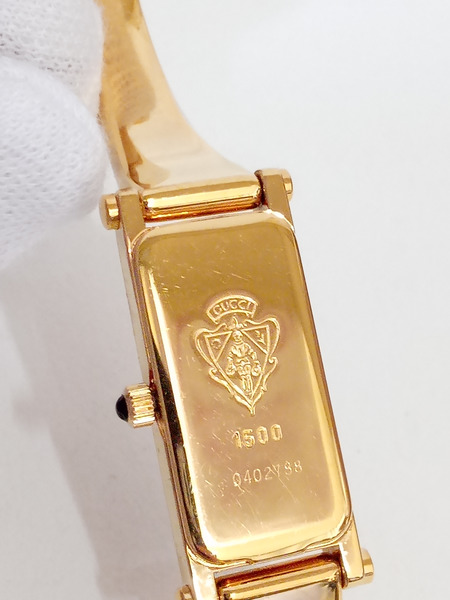 GUCCI/バングルウォッチ/1500/GP/電池交換済み レディースQZ 社外箱