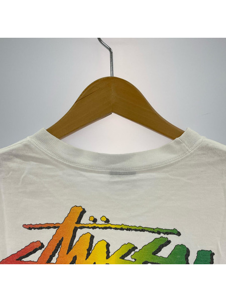 STUSSY シャドーマン ラスタカラー Tシャツ 白 (M)