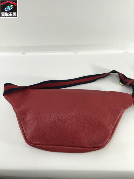 GUCCI  ボディバッグ シェリーライン レザー スモールベルトバッグ 赤 527792