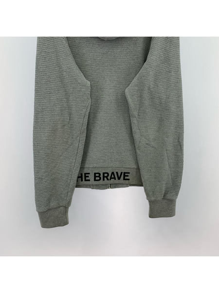 DIESEL ワッフルジップパーカー グレー (L)