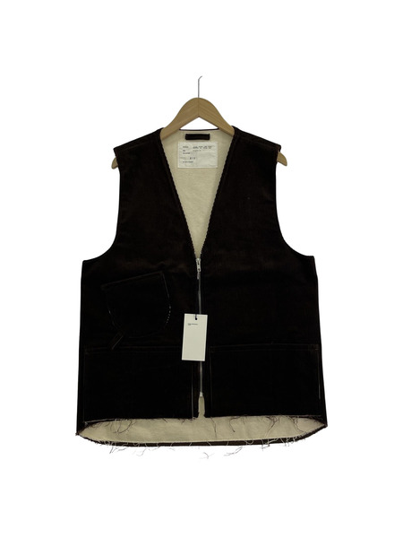CAMIEL FORTGENS ソノ他 WORKER VEST コーデュロイ S ブラウン