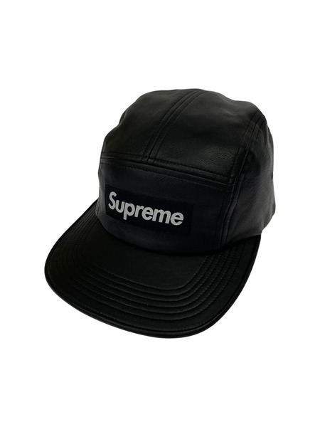 16AW/Supreme/Leather Camp Cap/Free/BLK[値下]