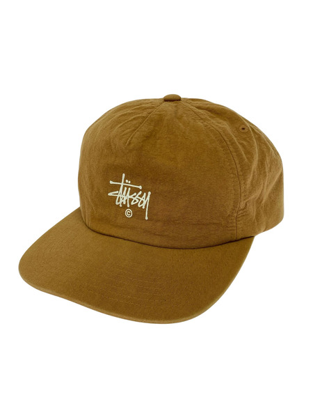STUSSY キャップ ロゴプリント 茶