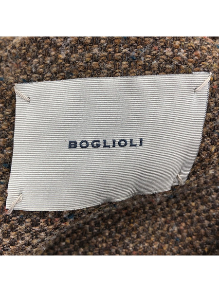 BOGLIOLI ネップ テーラードジャケット 48 茶