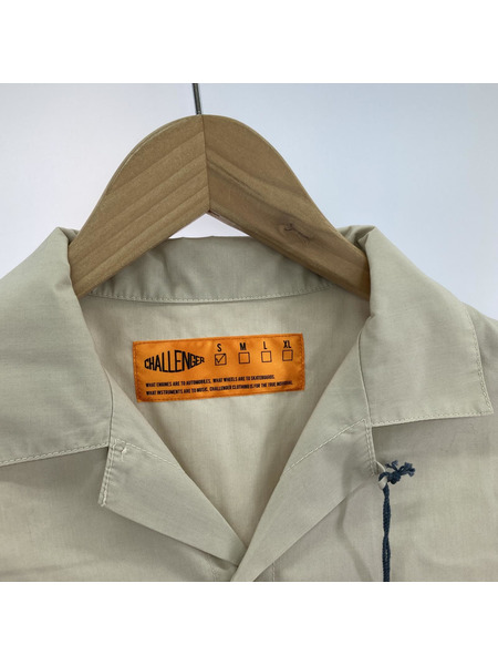 CHALLENGER 23AW L/S FIRE WORK SHIRT ファイヤーワークシャツ S ベージュ
