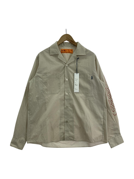 CHALLENGER 23AW L/S FIRE WORK SHIRT ファイヤーワークシャツ S ベージュ