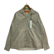 CHALLENGER 23AW L/S FIRE WORK SHIRT ファイヤーワークシャツ S ベージュ