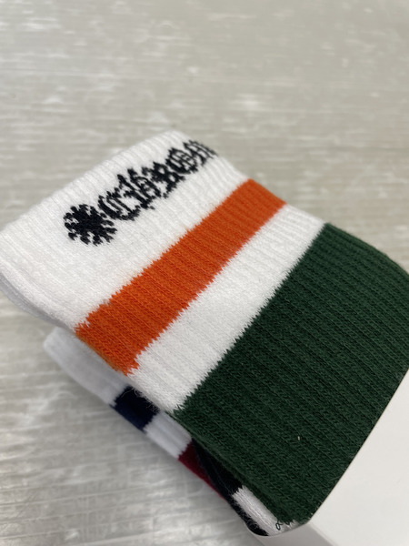 CHROME HEARTS SOCKS-U-SPORT 3足セット ソックス M(25-27cm) ホワイト