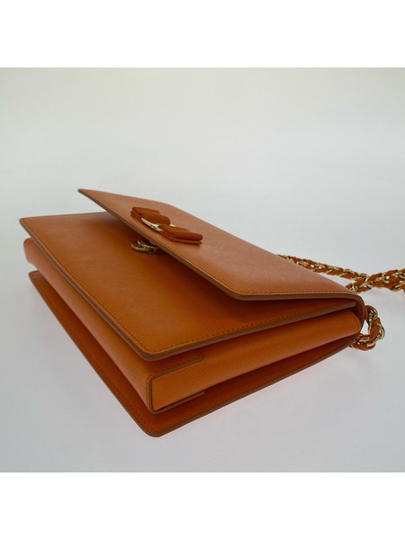 ショルダーバッグ ヴァラリボン チェーンショルダー オレンジ
