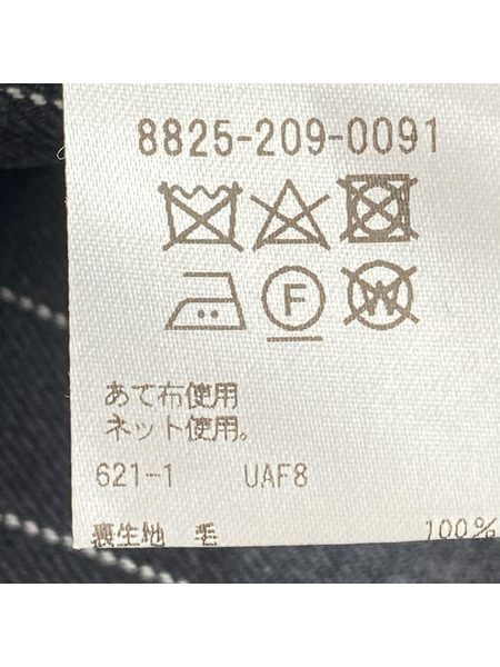 LOEFF ジレ・ベスト ピンストライプ グレー (1)