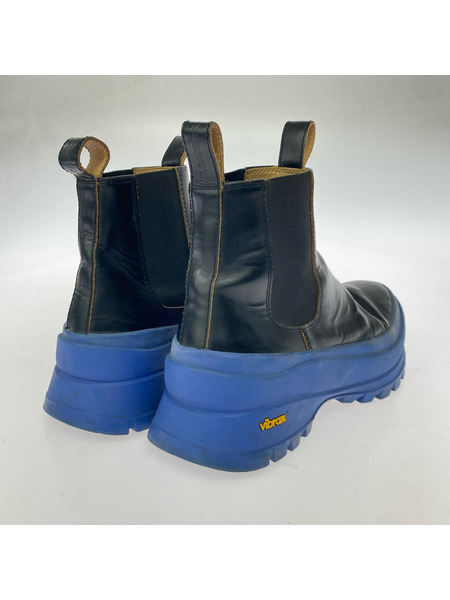 JIL SANDER サイドゴア アンクルブーツ 41 黒×青