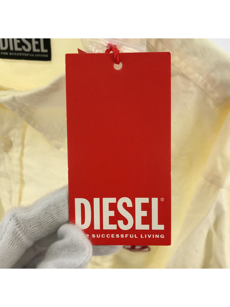 DIESEL 長袖シャツ S-UMBE ワッペン長袖シャツ YEL