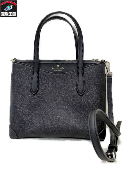 kate spade new york ラメ 2WAYショルダーバッグ ブラック
