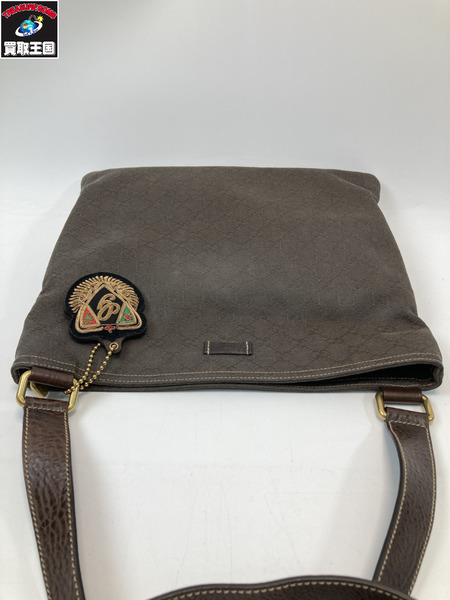 GUCCI グッチ 201446 GGキャンバス ショルダーバッグ ブラウン系