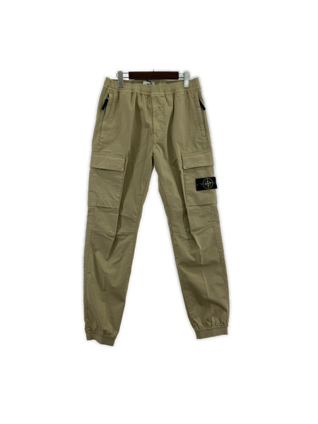 STONE ISLAND ガーメントダイ テーパードカーゴパンツ サイズW32 ベージュ