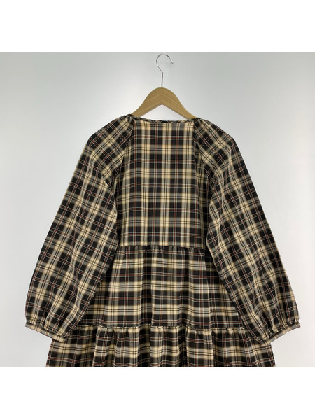 PINK HOUSE 長袖ワンピース チェックワンピース