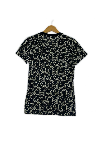 半袖Tシャツ・カットソー 総柄 ロゴ T-SHIRT GIROCOLLO S 黒