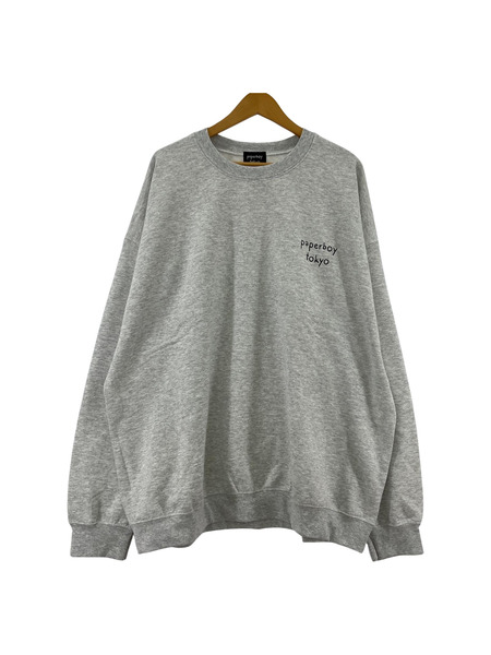 BEAMS×paperboy tokyo オープン記念 プリントスウェット グレー XXL グレー[値下]
