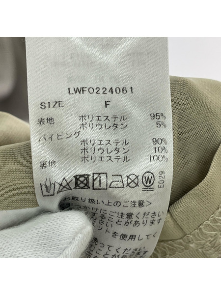 Lily Brown 半袖ワンピース クロスデザインストレートワンピース 総柄