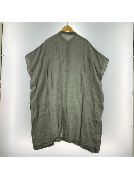 evam eva　linen wide shirt robe M E251T 243