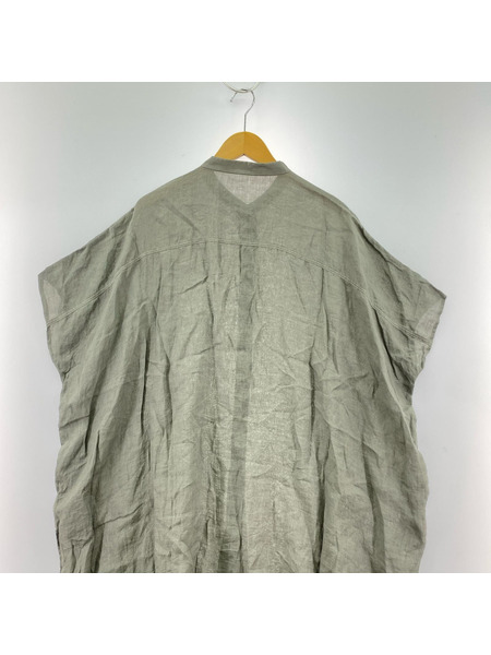 evam eva　linen wide shirt robe M E251T 243