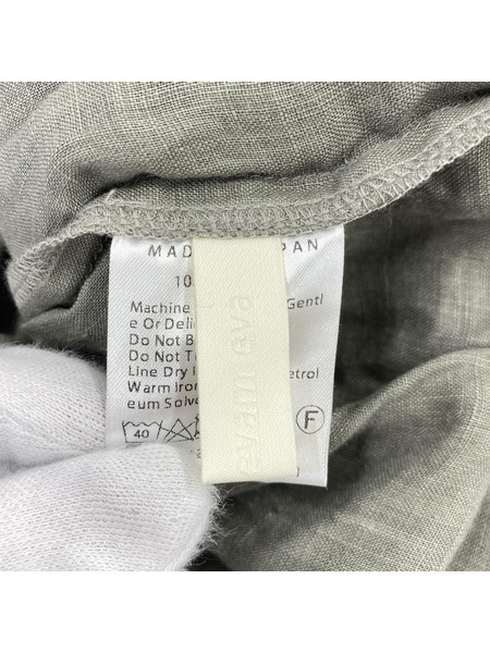 evam eva　linen wide shirt robe M E251T 243
