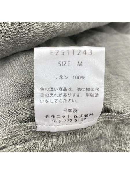 evam eva　linen wide shirt robe M E251T 243