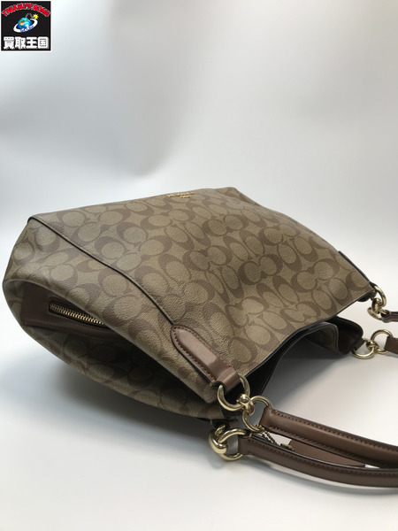 COACH コーチ F80298 ハリーショルダーバッグ シグネーチャー PVC ベージュ