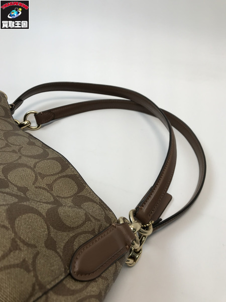 COACH コーチ F80298 ハリーショルダーバッグ シグネーチャー PVC ベージュ