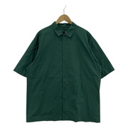 ATON 半袖シャツ OVERSIZED SHIRT COTTON TWILL 06 グリーン