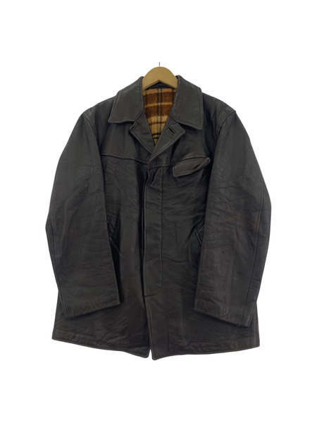 MIC CUIR レザーカーコート フランス製 70S ヴィンテージ 黒 OLD・VINTAGE M.I.C Cuir フランス製 レザージャケット｜商品