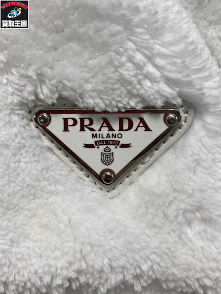 PRADA 1BG130 テリートートバッグ ホワイト プラダ