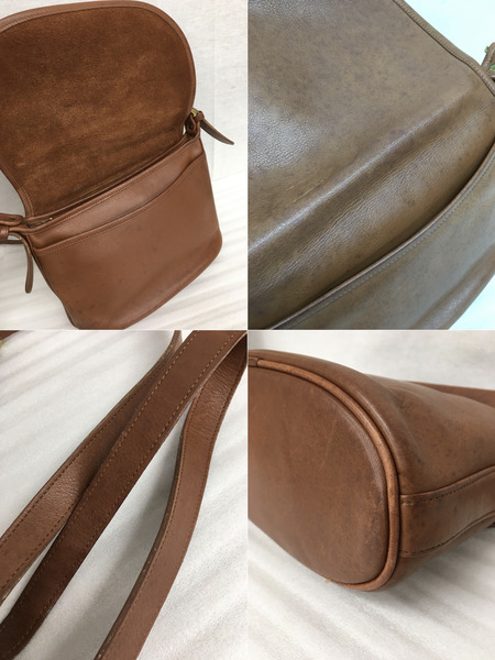 COACH　D5C-4150　レザーショルダーバッグ　茶