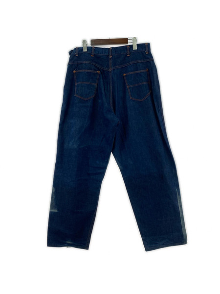 OLD・VINTAGE 50s-60s サイドジップ デニム ランチパンツ (約35インチ)[値下]