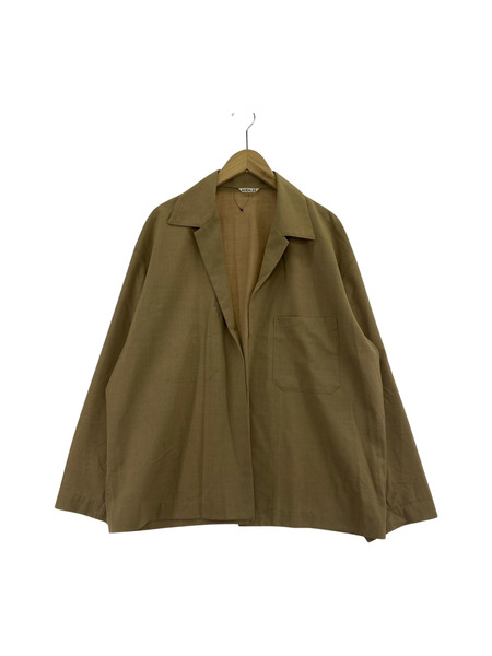 AURALEE ウールシルクトロピカルシャツジャケット ブラウン AURALEE