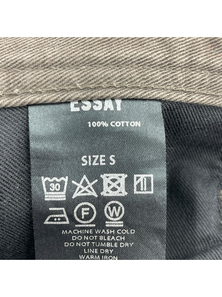 essay カットオフ テーパードパンツ 茶