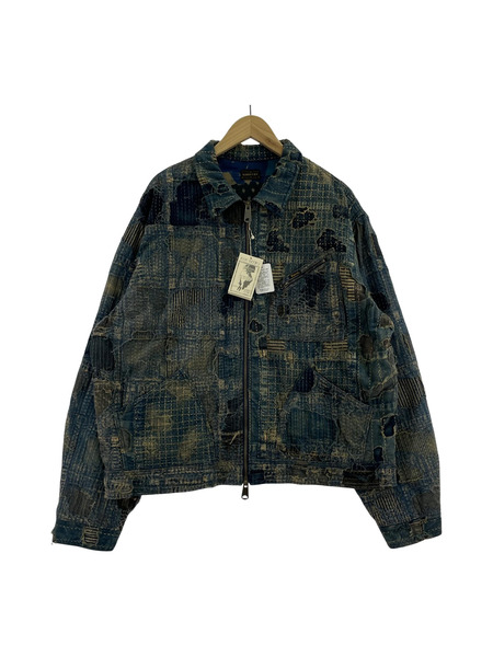 KAPITAL 24AW VIRGIN MARIA PRINT INDIGO BORO ZIP UP BLOUSON