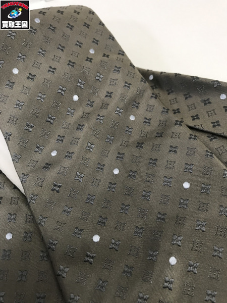 LV ネクタイ モノグラム グレー