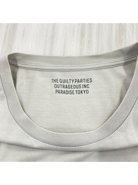 WACKO MARIA 半袖Tシャツ・カットソー OPEN NECK Tee グレー L