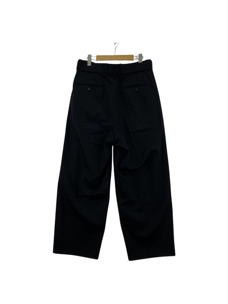 stein/BELTED WIDE STRAIGHT TROUSERS/ワイドスラックス/M/ブラック