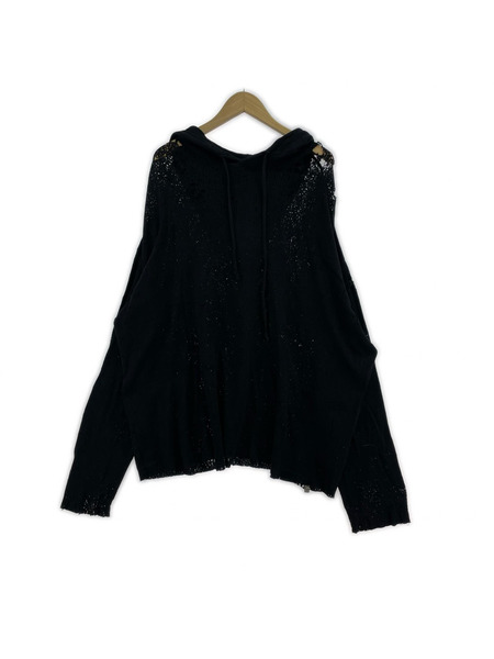 1017 ALYX 9SM パーカー 23AW ダメージパーカー L ブラック