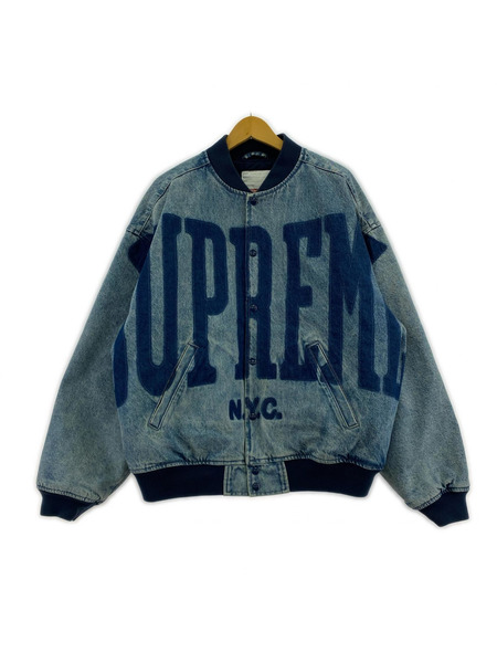 Supreme ジャケット Washed Knockout Denim Varsity Jacket